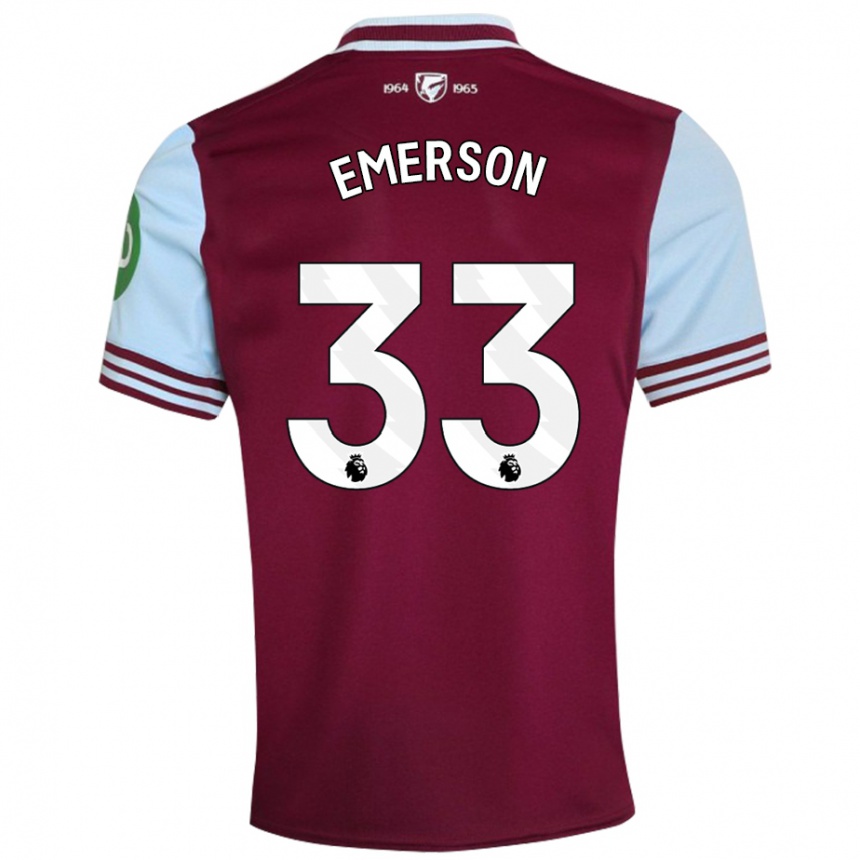 Kids Football Emerson Palmieri #33 Dark Red Home Jersey 2024/25 T-Shirt Australia