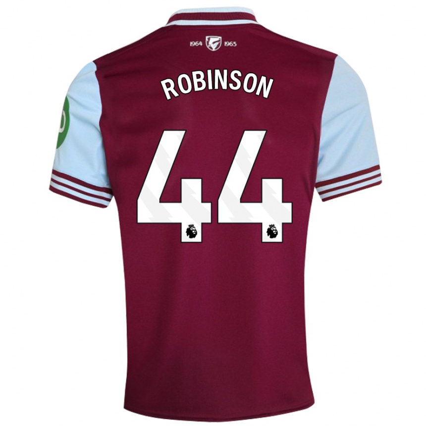 Kids Football Junior Robinson #44 Dark Red Home Jersey 2024/25 T-Shirt Australia