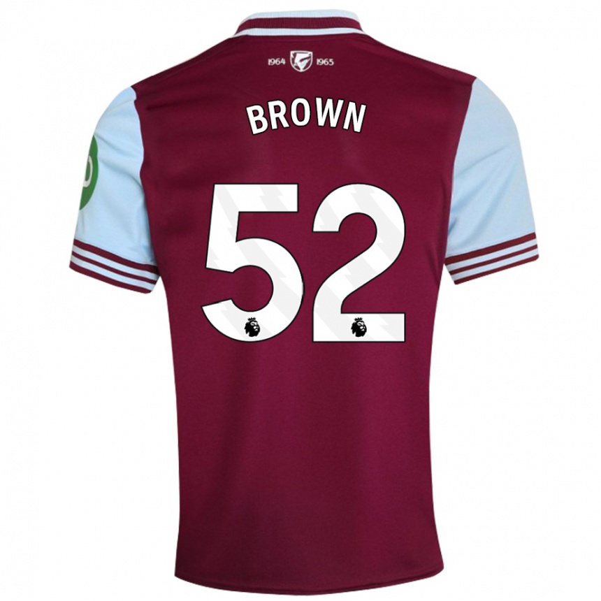 Kids Football Luis Brown #52 Dark Red Home Jersey 2024/25 T-Shirt Australia