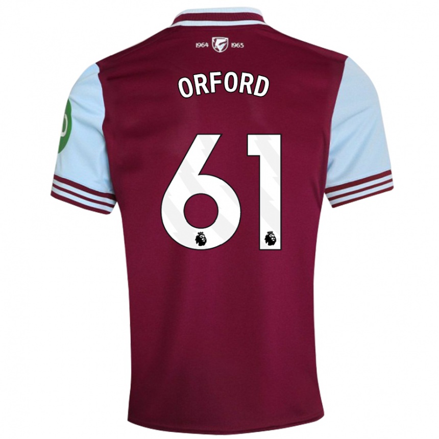 Kids Football Lewis Orford #61 Dark Red Home Jersey 2024/25 T-Shirt Australia