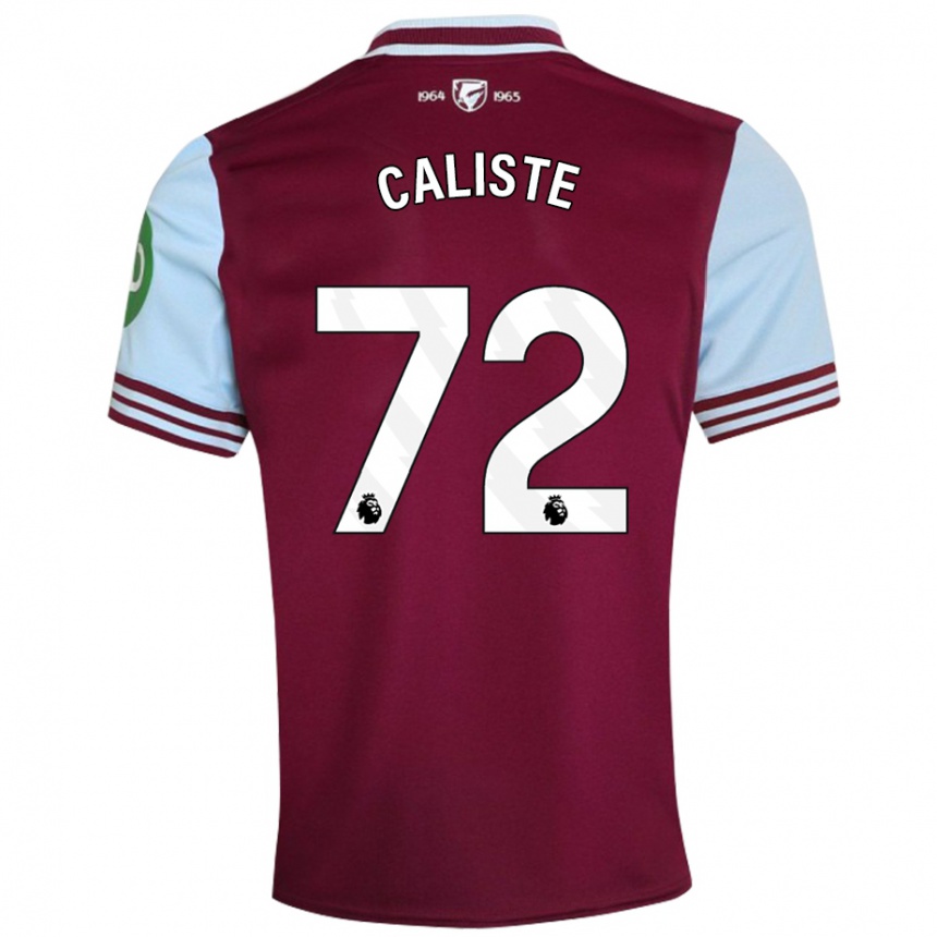 Kids Football Gabriel Caliste #72 Dark Red Home Jersey 2024/25 T-Shirt Australia