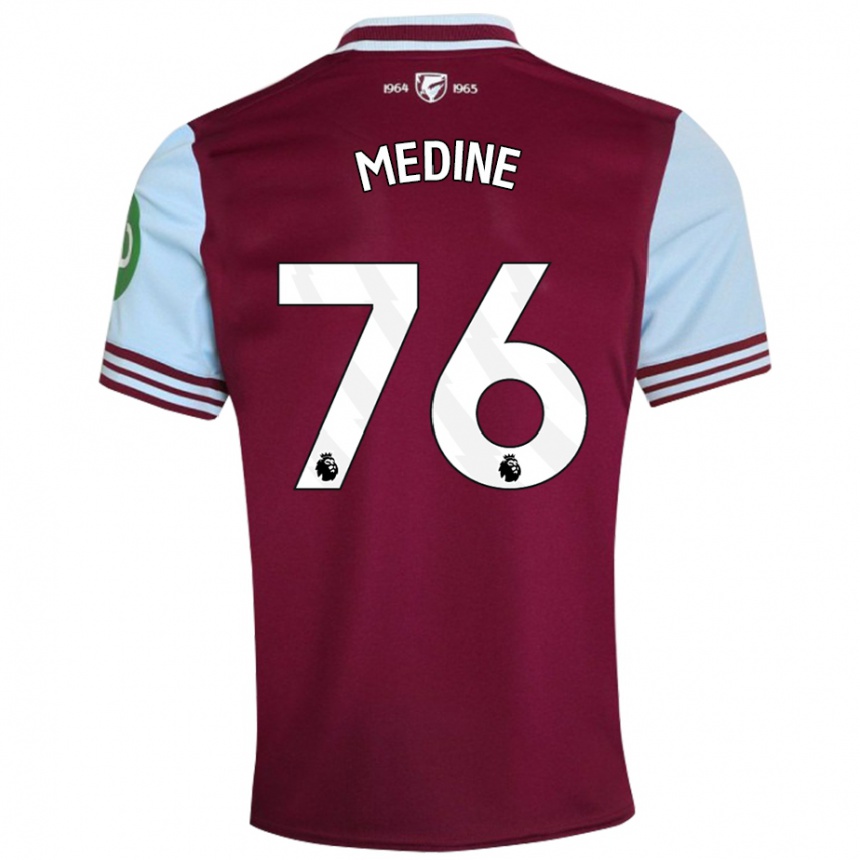 Kids Football Jethro Medine #76 Dark Red Home Jersey 2024/25 T-Shirt Australia