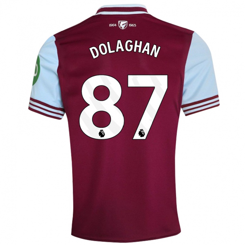 Kids Football Brad Dolaghan #87 Dark Red Home Jersey 2024/25 T-Shirt Australia