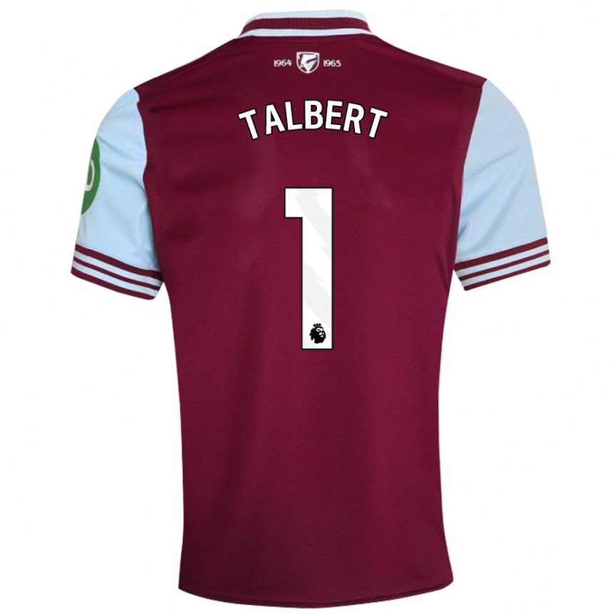 Kids Football Katelin Talbert #1 Dark Red Home Jersey 2024/25 T-Shirt Australia