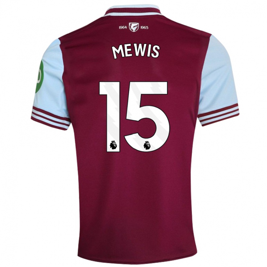 Kids Football Kristie Mewis #15 Dark Red Home Jersey 2024/25 T-Shirt Australia