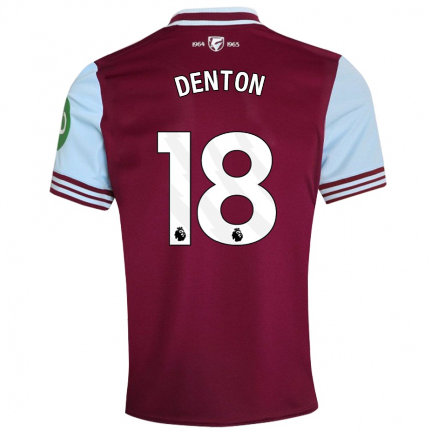 Kids Football Anouk Denton #18 Dark Red Home Jersey 2024/25 T-Shirt Australia