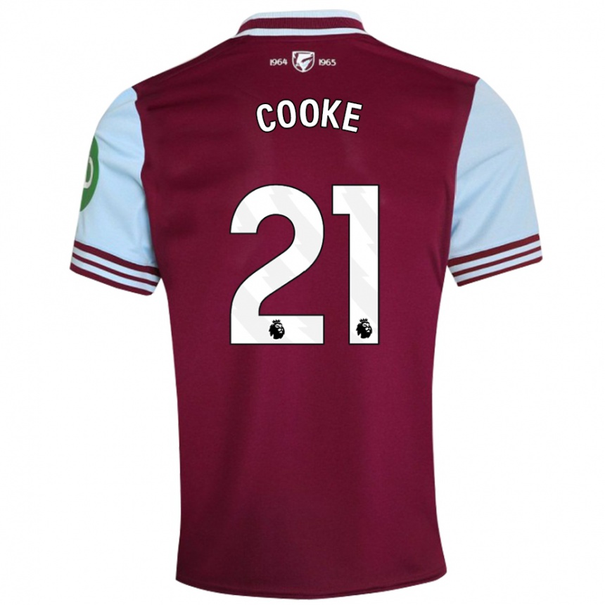 Kids Football Shannon Cooke #21 Dark Red Home Jersey 2024/25 T-Shirt Australia