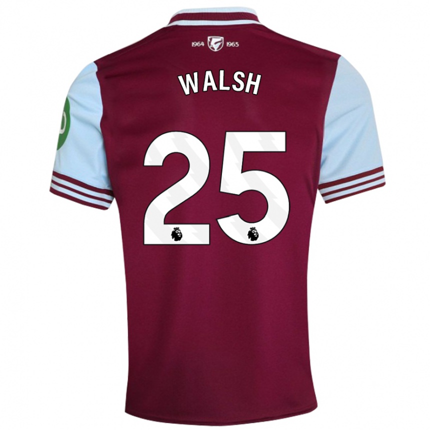 Kids Football Megan Walsh #25 Dark Red Home Jersey 2024/25 T-Shirt Australia