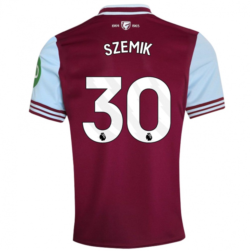 Kids Football Kinga Szemik #30 Dark Red Home Jersey 2024/25 T-Shirt Australia