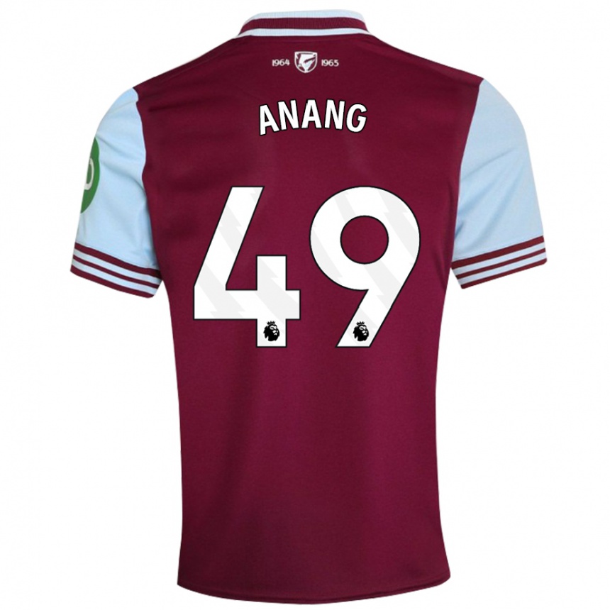 Kids Football Joseph Anang #49 Dark Red Home Jersey 2024/25 T-Shirt Australia