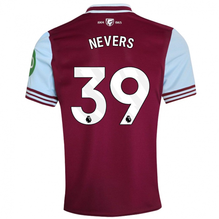 Kids Football Thierry Nevers #39 Dark Red Home Jersey 2024/25 T-Shirt Australia