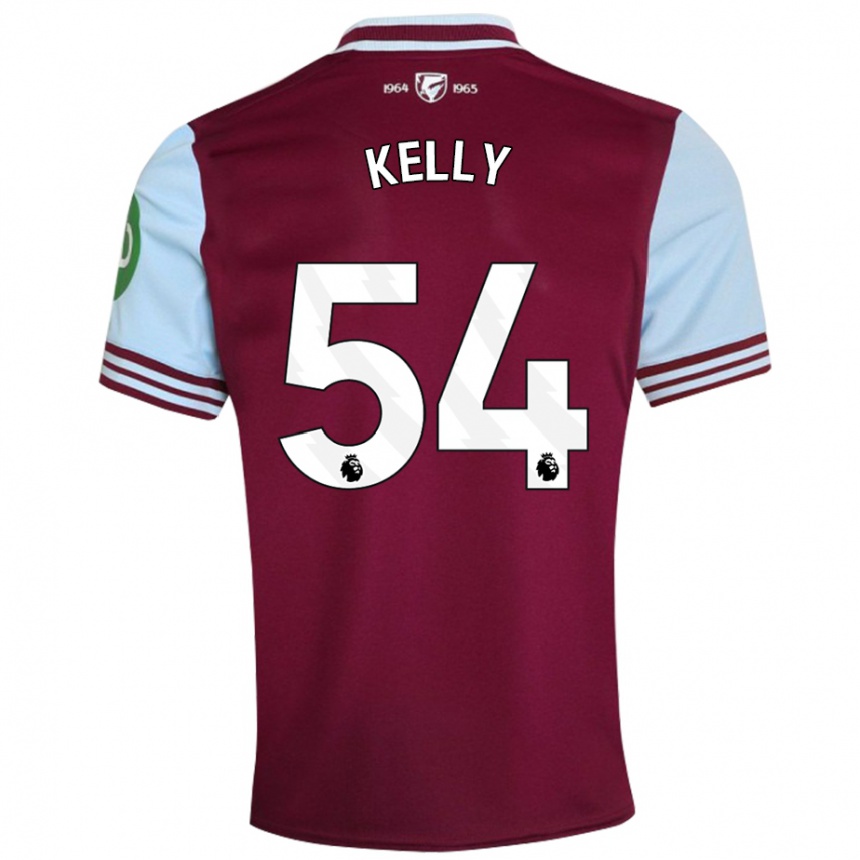 Kids Football Patrick Kelly #54 Dark Red Home Jersey 2024/25 T-Shirt Australia