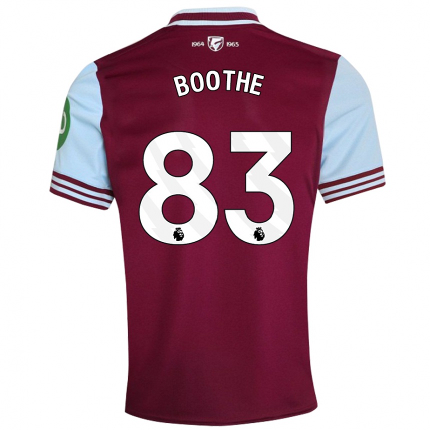 Kids Football Sebastian Boothe #83 Dark Red Home Jersey 2024/25 T-Shirt Australia