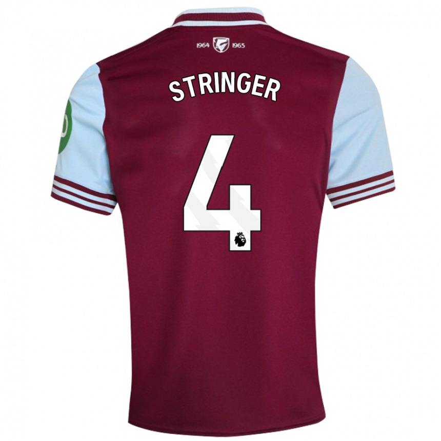 Kids Football Abbey Leigh Stringer #4 Dark Red Home Jersey 2024/25 T-Shirt Australia