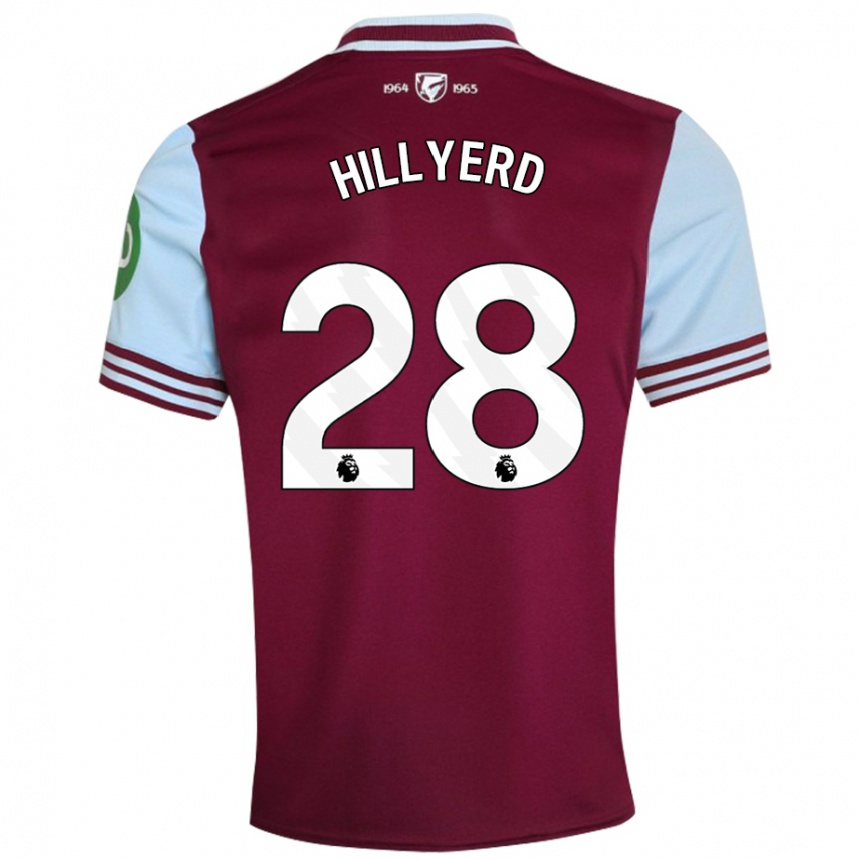 Kids Football Sophie Hillyerd #28 Dark Red Home Jersey 2024/25 T-Shirt Australia