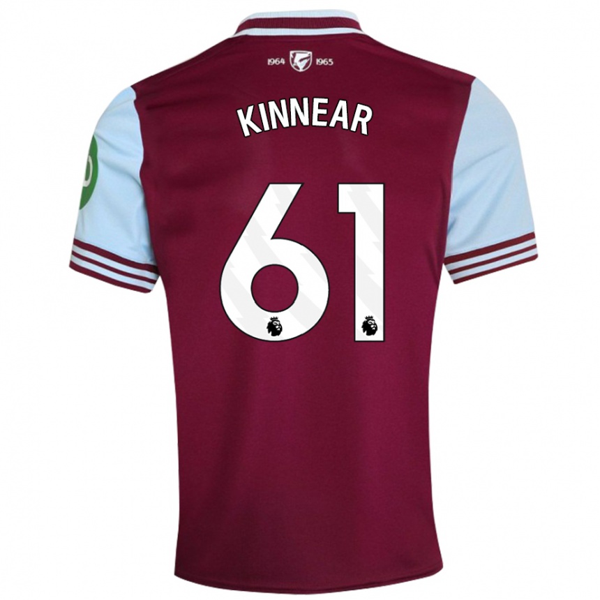 Kids Football Brian Kinnear #61 Dark Red Home Jersey 2024/25 T-Shirt Australia