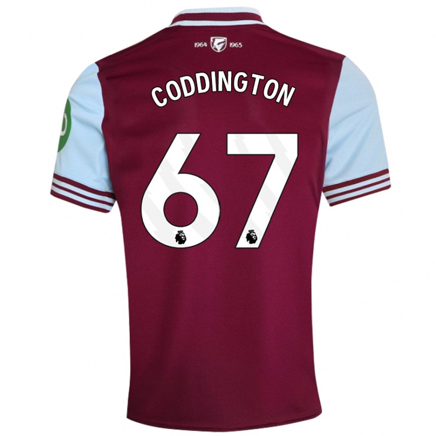 Kids Football Remy Coddington #67 Dark Red Home Jersey 2024/25 T-Shirt Australia