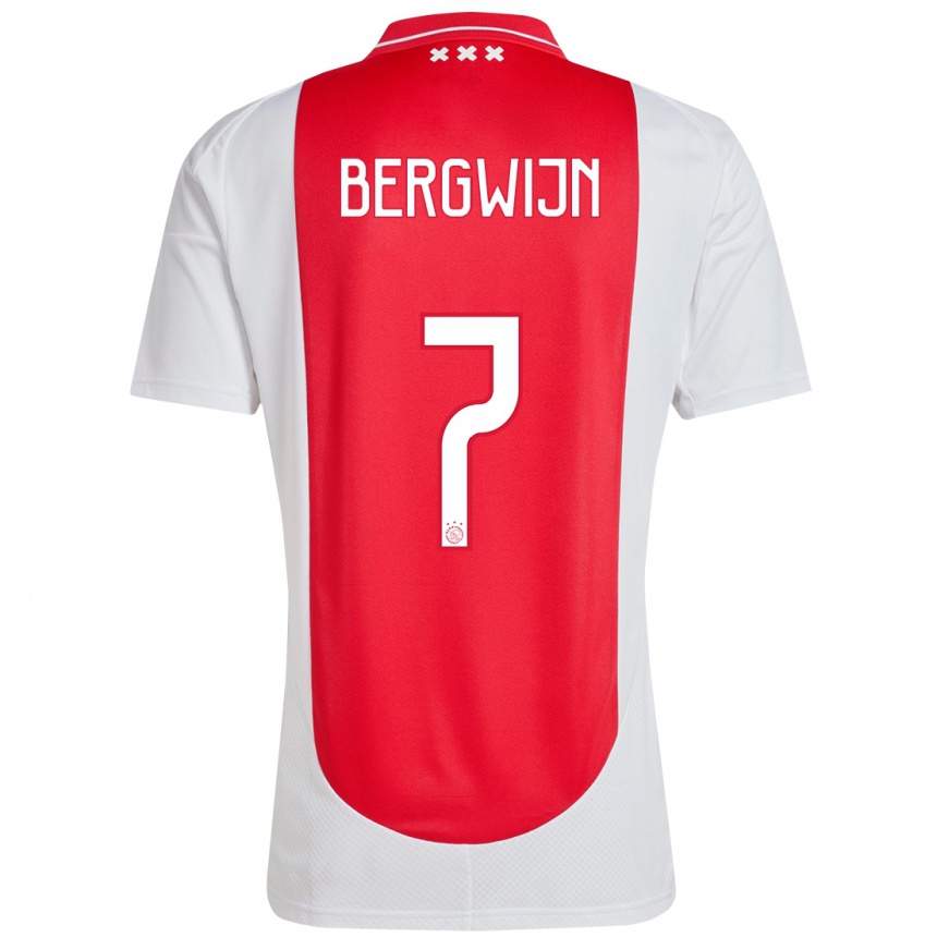 Kids Football Steven Bergwijn #7 Red White Home Jersey 2024/25 T-Shirt Australia