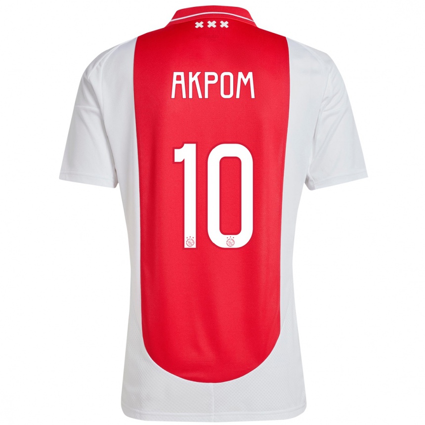 Kids Football Chuba Akpom #10 Red White Home Jersey 2024/25 T-Shirt Australia