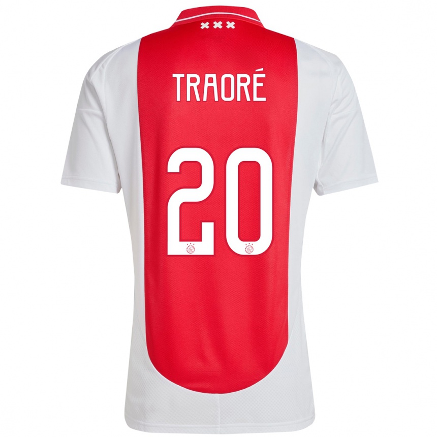 Kids Football Bertrand Traoré #20 Red White Home Jersey 2024/25 T-Shirt Australia