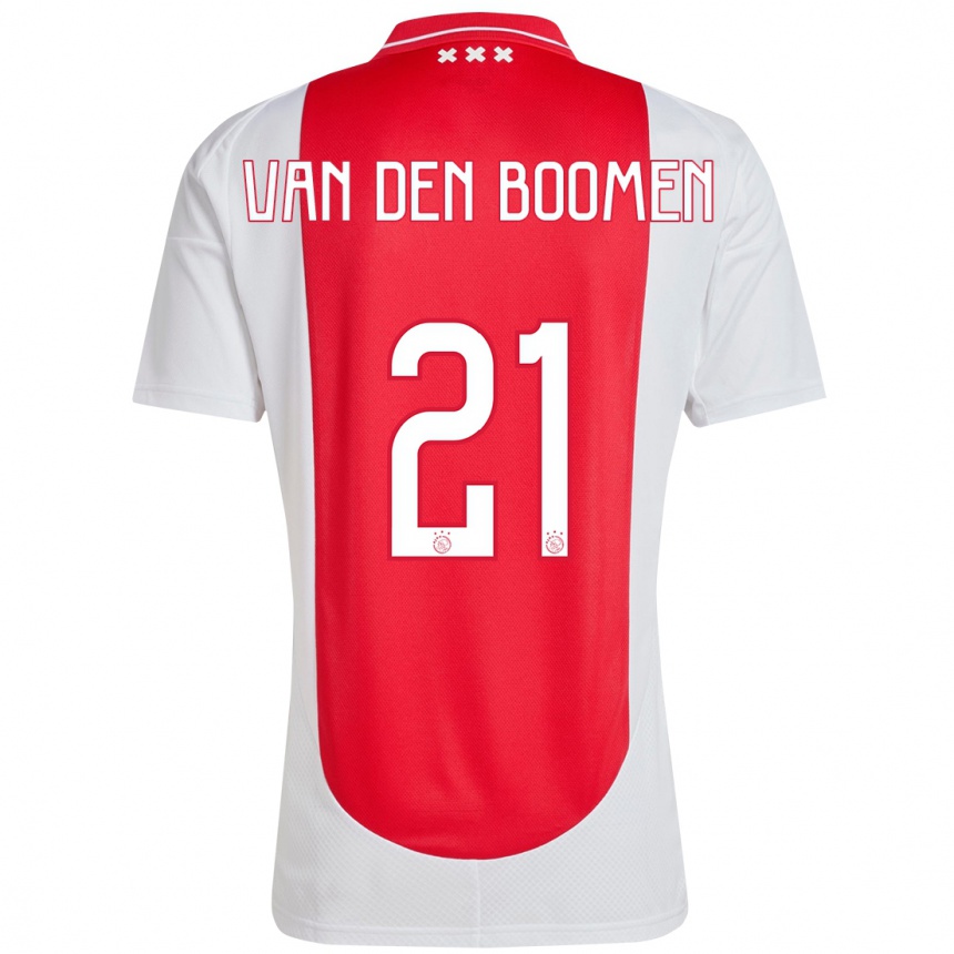 Kids Football Branco Van Den Boomen #21 Red White Home Jersey 2024/25 T-Shirt Australia