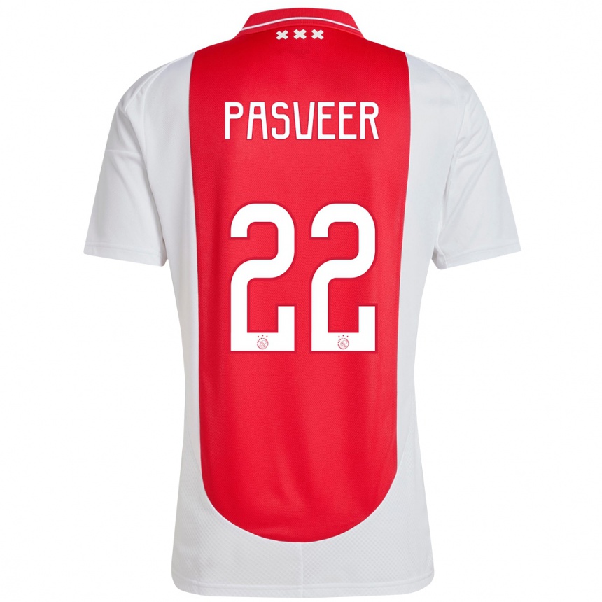 Kids Football Remko Pasveer #22 Red White Home Jersey 2024/25 T-Shirt Australia