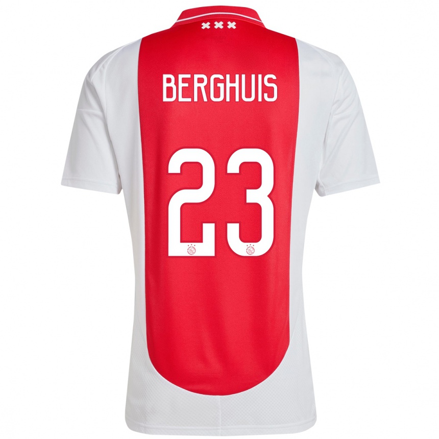 Kids Football Steven Berghuis #23 Red White Home Jersey 2024/25 T-Shirt Australia