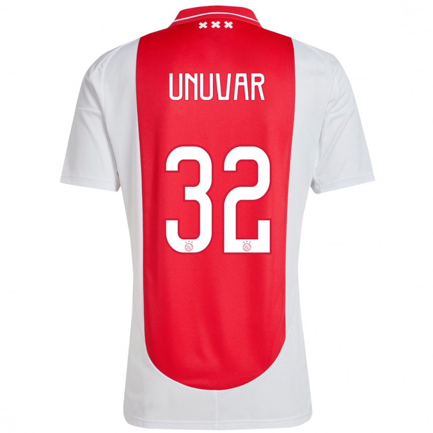 Kids Football Naci Ünüvar #32 Red White Home Jersey 2024/25 T-Shirt Australia