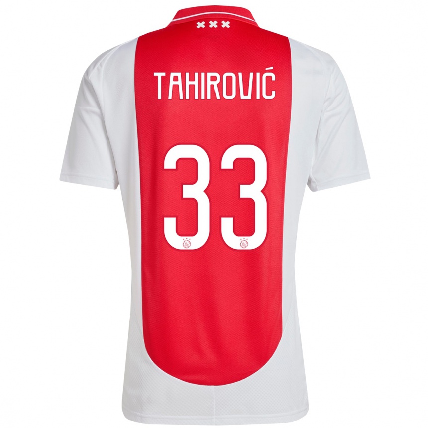 Kids Football Benjamin Tahirovic #33 Red White Home Jersey 2024/25 T-Shirt Australia