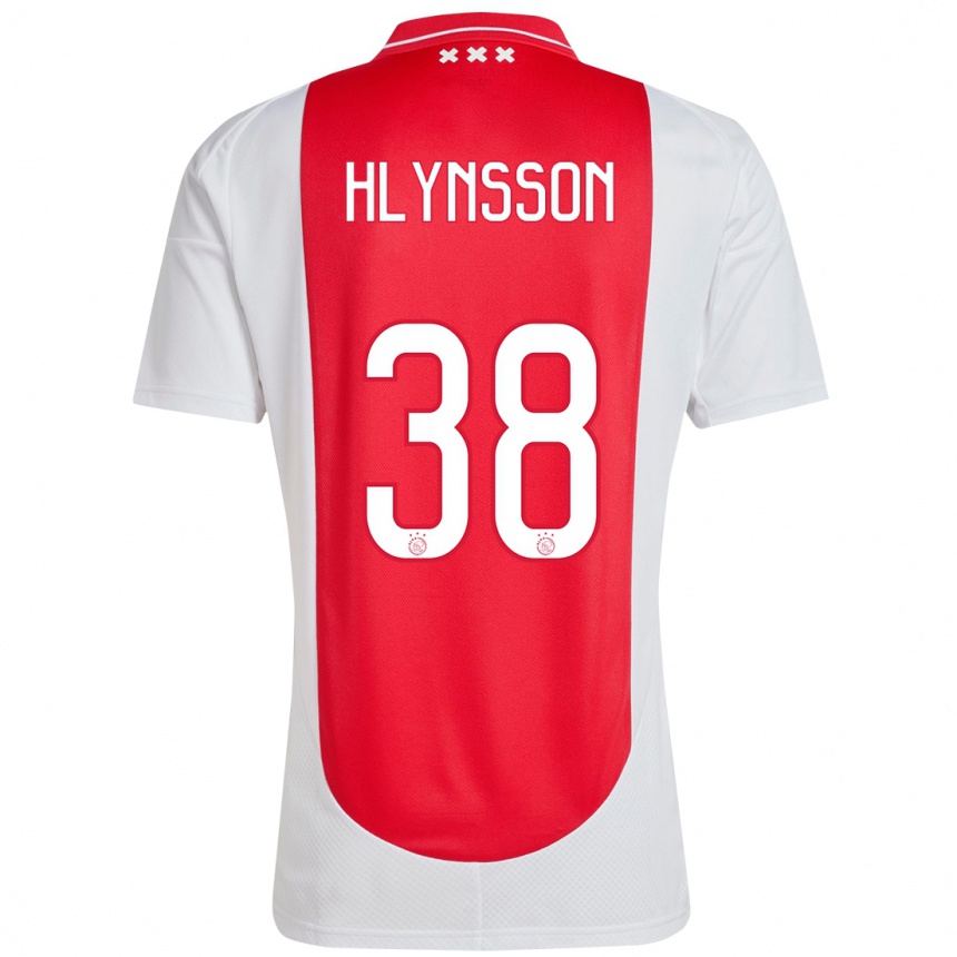 Kids Football Kristian Hlynsson #38 Red White Home Jersey 2024/25 T-Shirt Australia