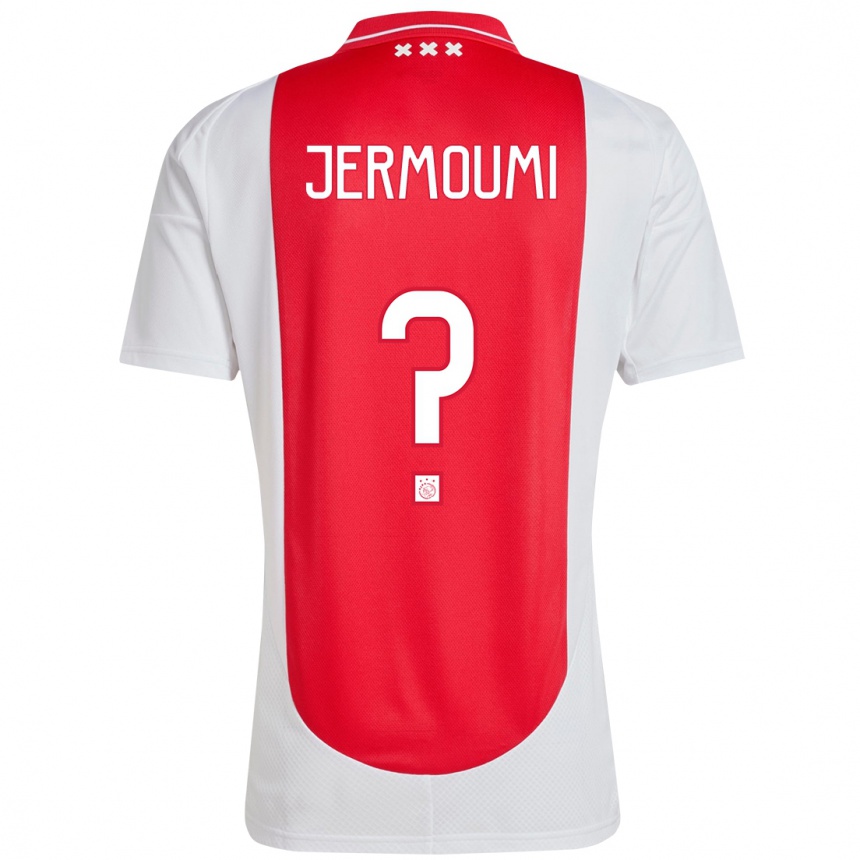 Kids Football Diyae Jermoumi #0 Red White Home Jersey 2024/25 T-Shirt Australia