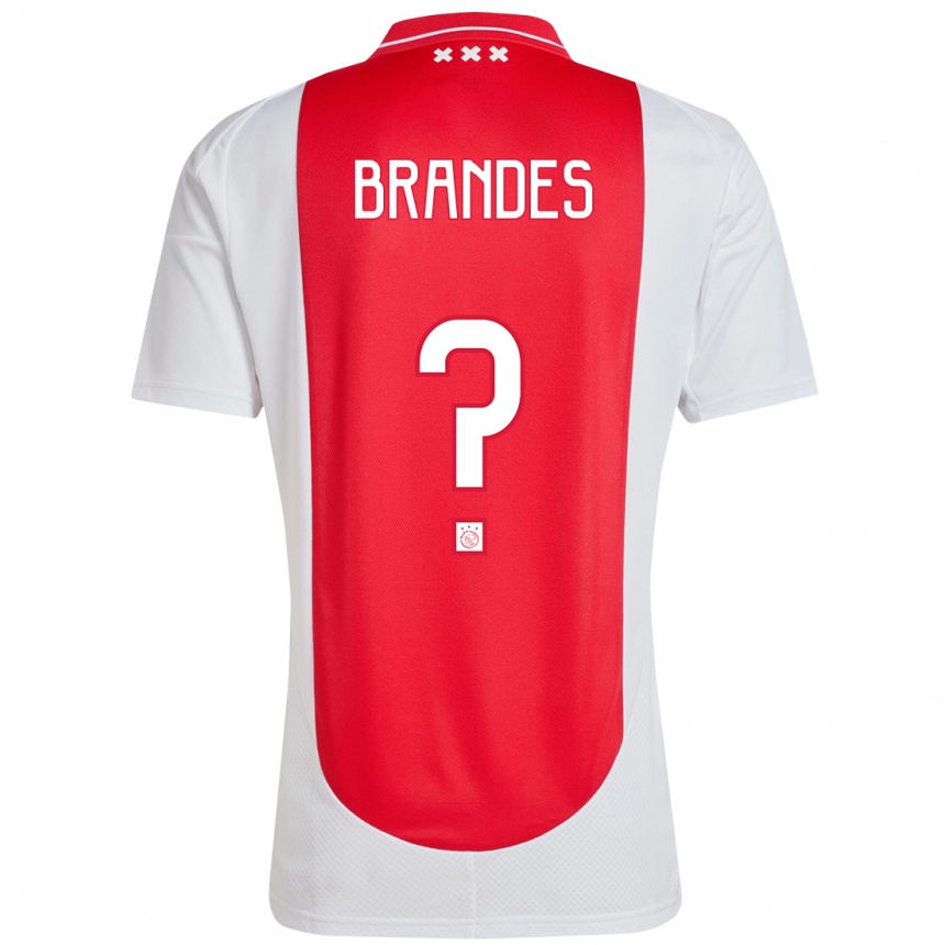 Kids Football Julian Brandes #0 Red White Home Jersey 2024/25 T-Shirt Australia