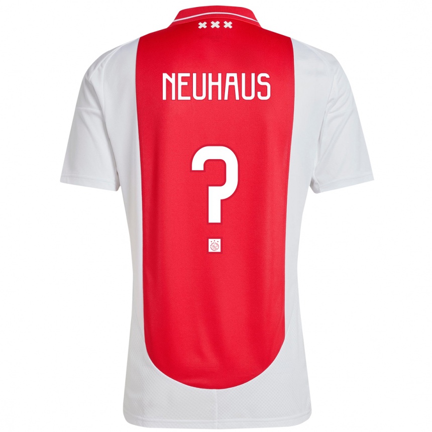 Kids Football Renzo Neuhaus #0 Red White Home Jersey 2024/25 T-Shirt Australia