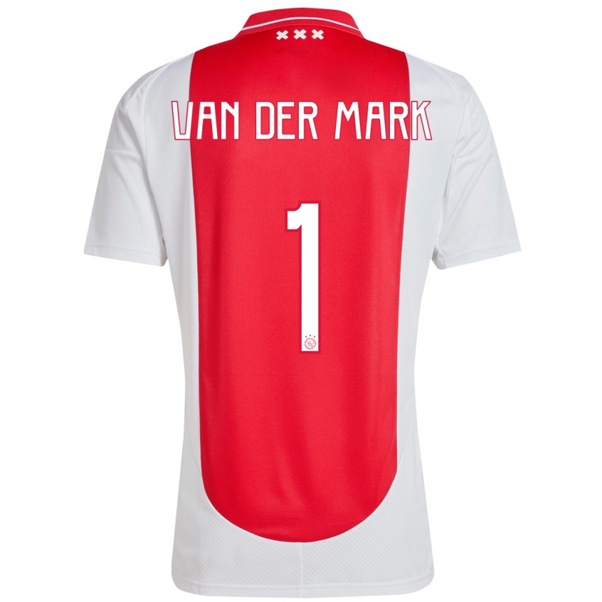 Kids Football Jesper Van Der Mark #1 Red White Home Jersey 2024/25 T-Shirt Australia