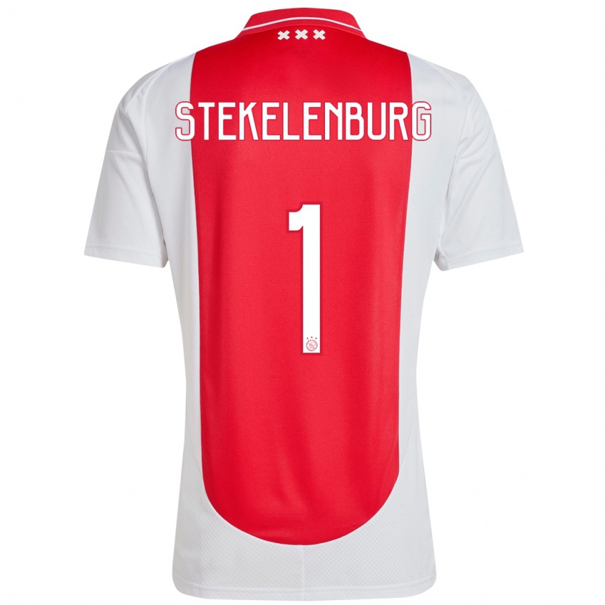 Kids Football Maarten Stekelenburg #1 Red White Home Jersey 2024/25 T-Shirt Australia