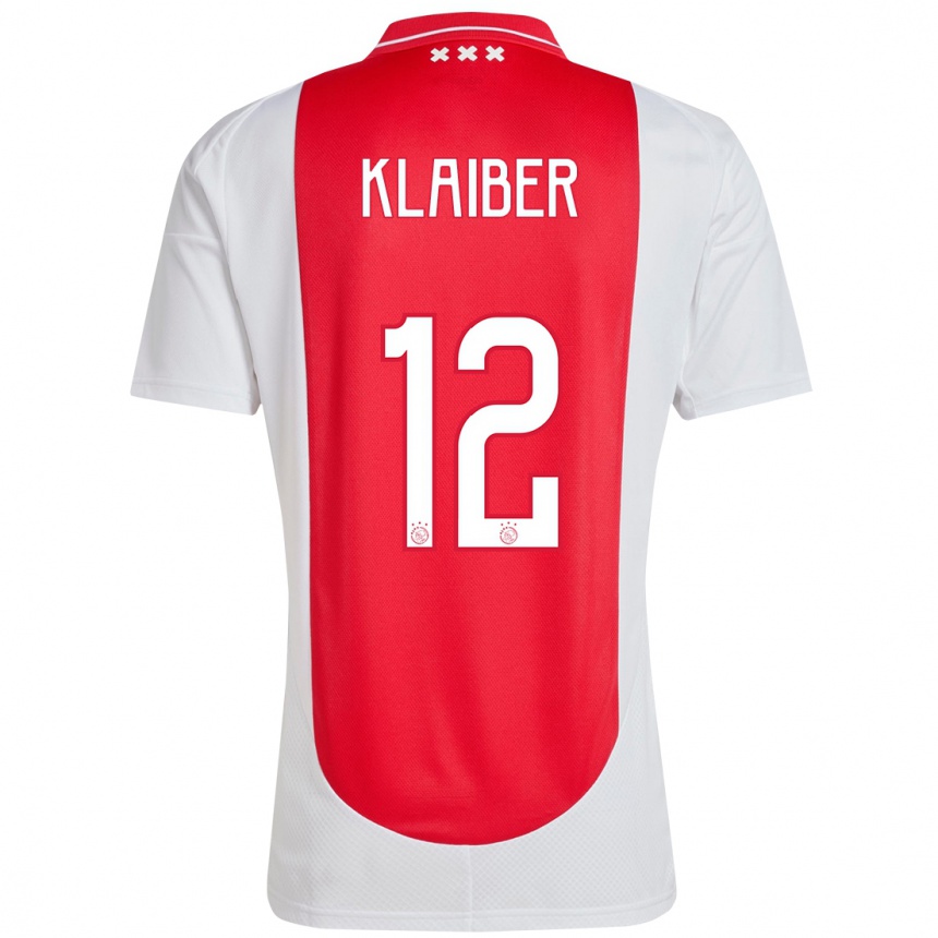 Kids Football Sean Klaiber #12 Red White Home Jersey 2024/25 T-Shirt Australia