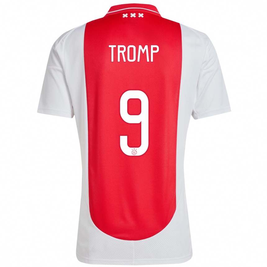 Kids Football Nikita Tromp #9 Red White Home Jersey 2024/25 T-Shirt Australia