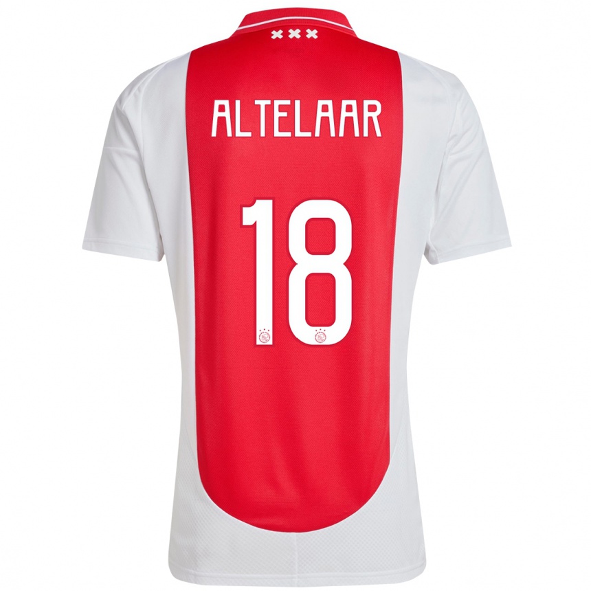 Kids Football Jamie Altelaar #18 Red White Home Jersey 2024/25 T-Shirt Australia