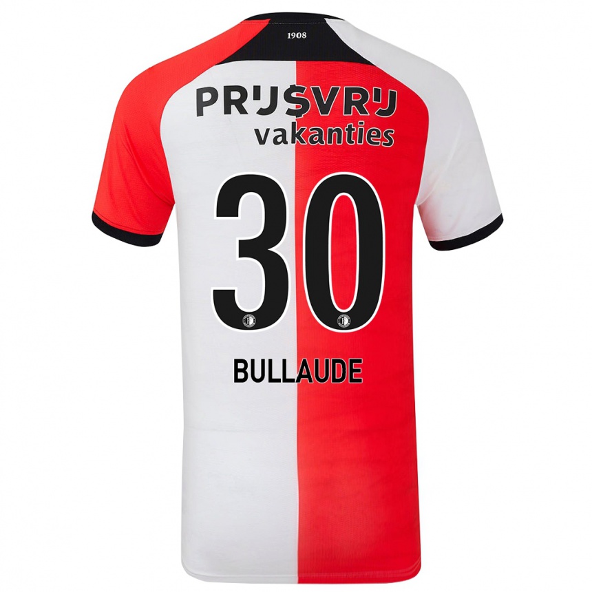 Kids Football Ezequiel Bullaude #30 Red White Home Jersey 2024/25 T-Shirt Australia