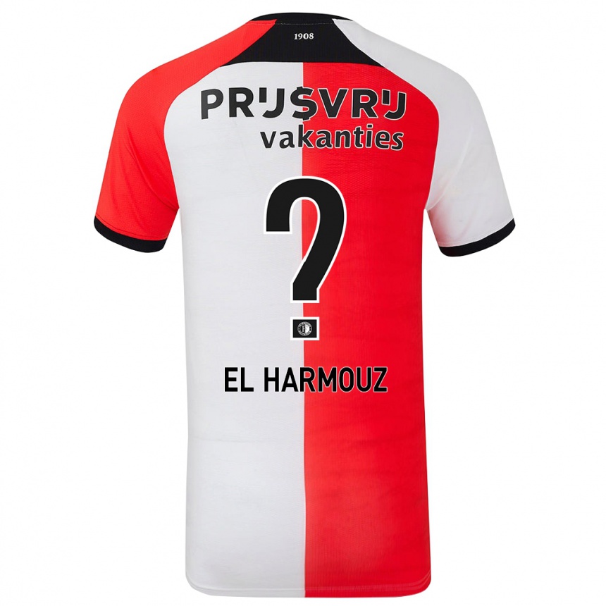 Kids Football Nassim El Harmouz #0 Red White Home Jersey 2024/25 T-Shirt Australia