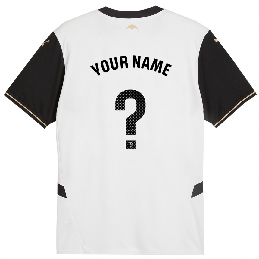 Kids Football Your Name #0 White Black Home Jersey 2024/25 T-Shirt Australia