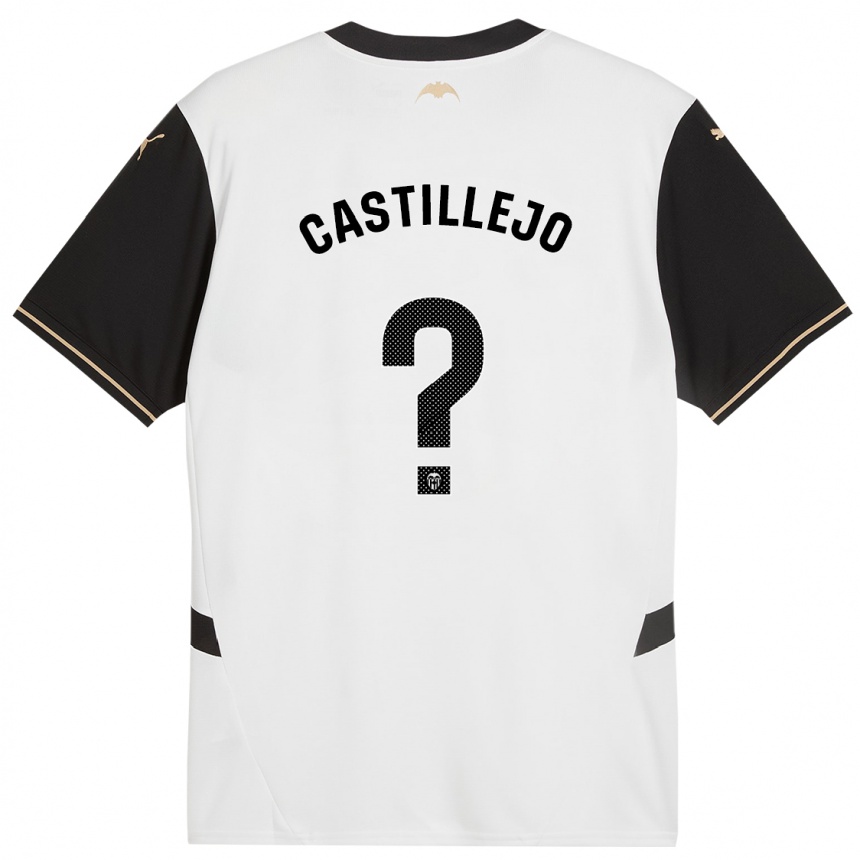 Kids Football Samu Castillejo #0 White Black Home Jersey 2024/25 T-Shirt Australia