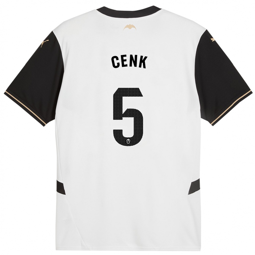 Kids Football Cenk Ozkacar #5 White Black Home Jersey 2024/25 T-Shirt Australia