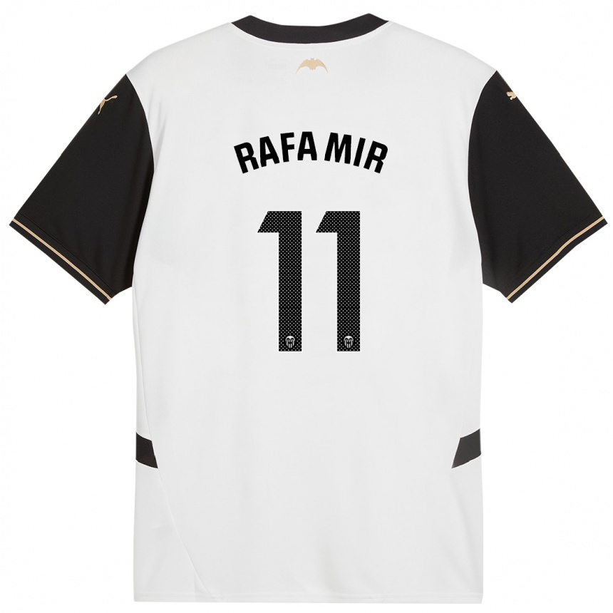 Kids Football Rafa Mir #11 White Black Home Jersey 2024/25 T-Shirt Australia