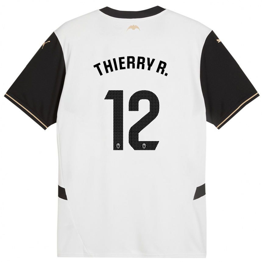 Kids Football Thierry Correia #12 White Black Home Jersey 2024/25 T-Shirt Australia