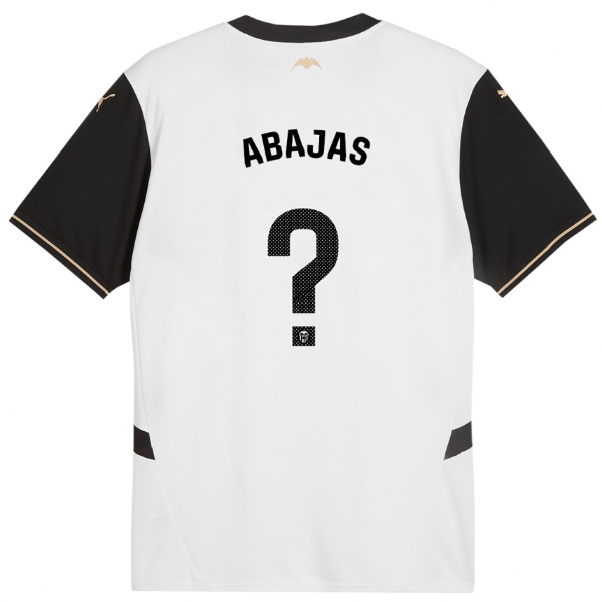 Kids Football Rodrigo Abajas #0 White Black Home Jersey 2024/25 T-Shirt Australia