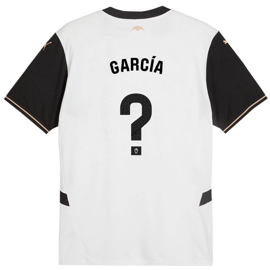 Kids Football Víctor García #0 White Black Home Jersey 2024/25 T-Shirt Australia