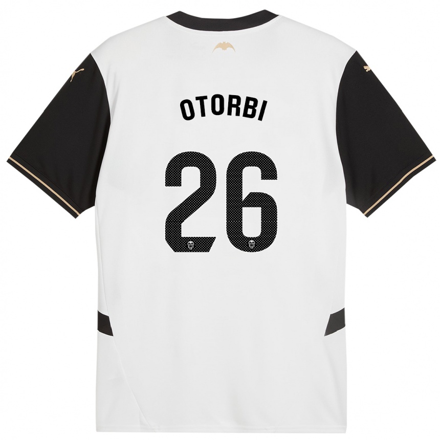 Kids Football David Otorbi #26 White Black Home Jersey 2024/25 T-Shirt Australia