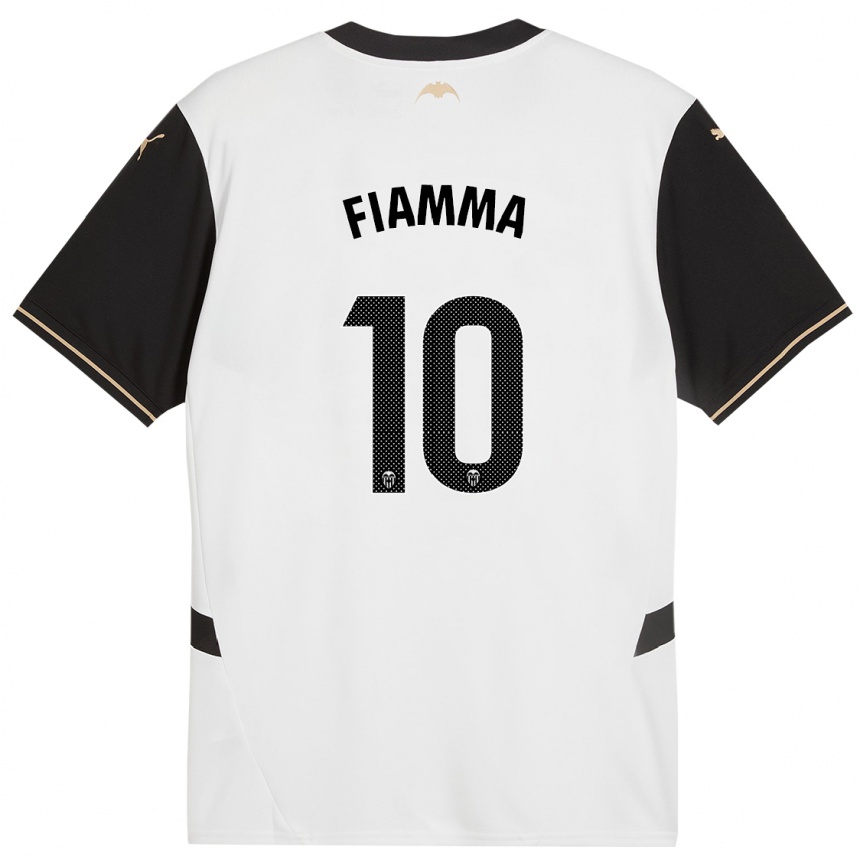 Kids Football Fiamma #10 White Black Home Jersey 2024/25 T-Shirt Australia