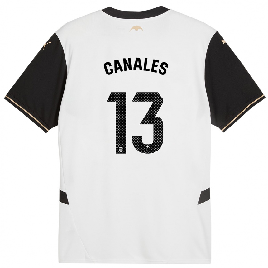 Kids Football Antonia Canales #13 White Black Home Jersey 2024/25 T-Shirt Australia